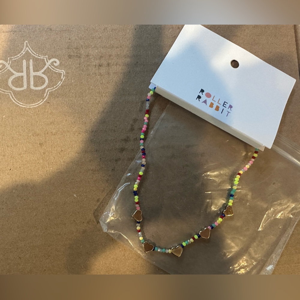 NWT Roller Rabbit “Colorful Hearts Necklace”